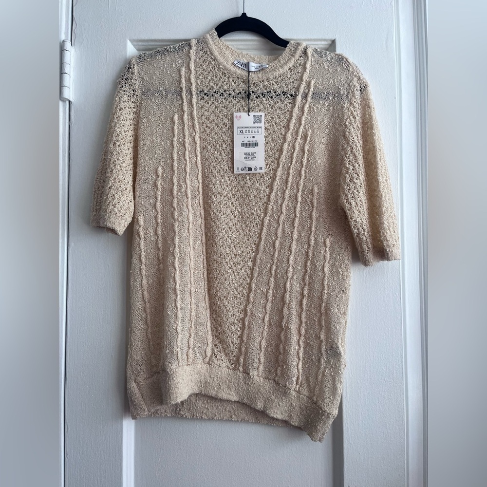 Zara Lightweight Cream Sweater